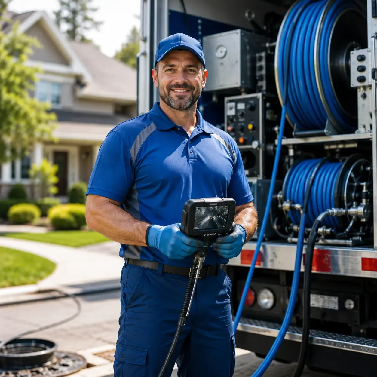 Local outdoor drain cleaning specialists in Hadley, MI